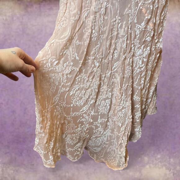 Rare Victoria's Secret silk/rayon sheer crushed velvet gown - Picture 6 of 8